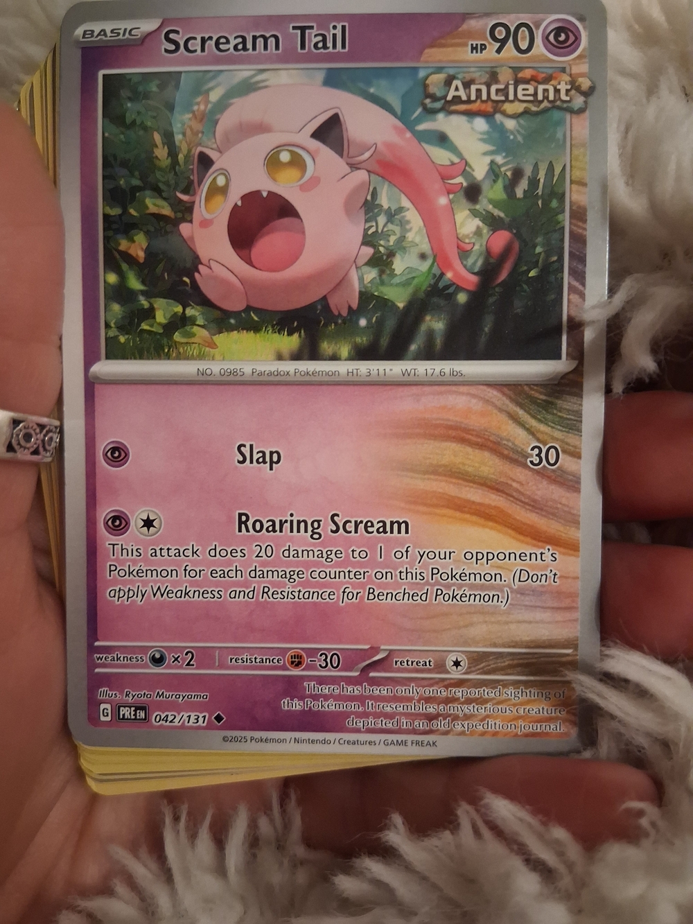 Scream Tail Pokémon Card - Pink Art